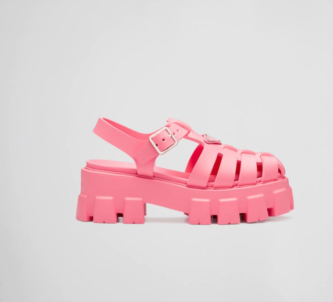Prada Sandalias Monolith en goma