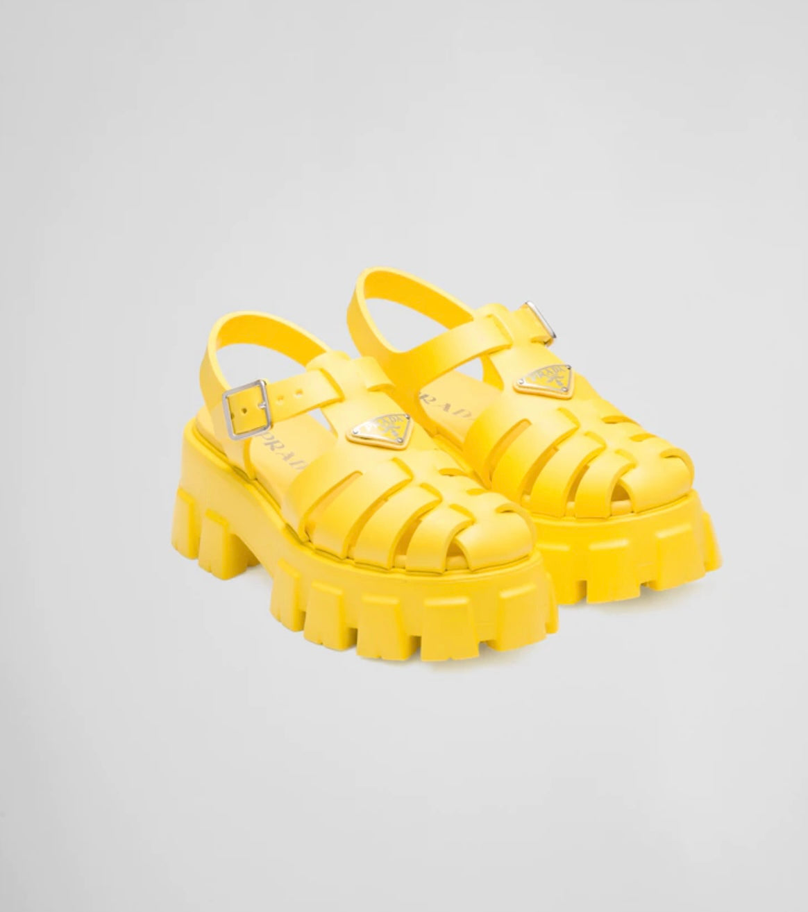 Prada Sandalias Monolith en goma
