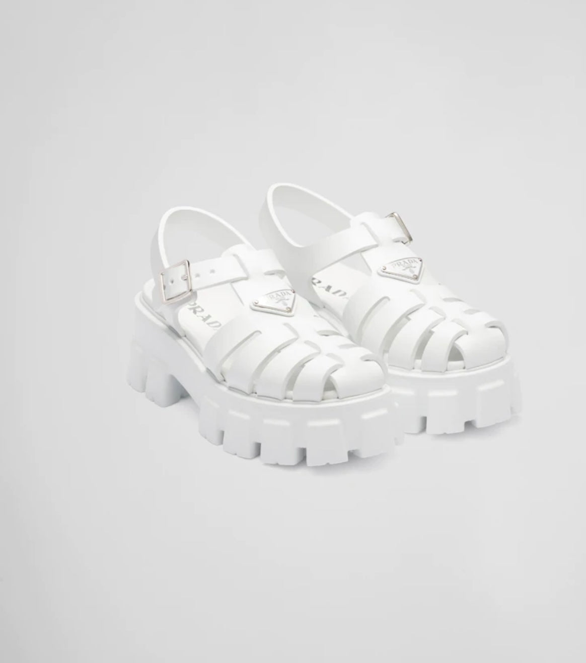 Prada Sandalias Monolith en goma
