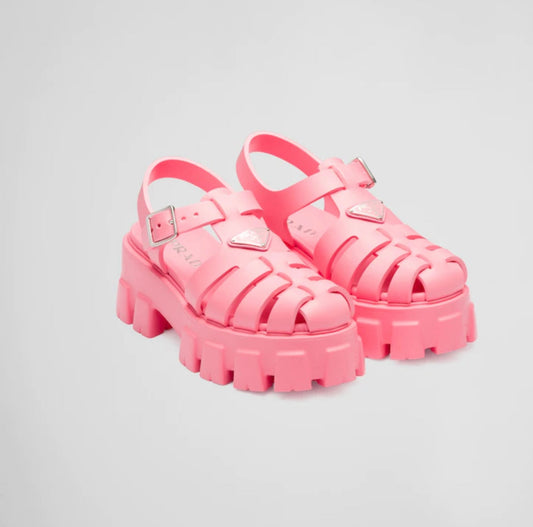 Prada Sandalias Monolith en goma