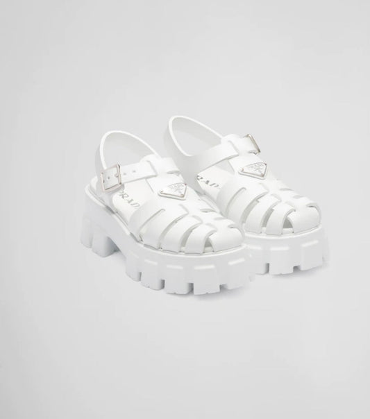 Prada Sandalias Monolith en goma